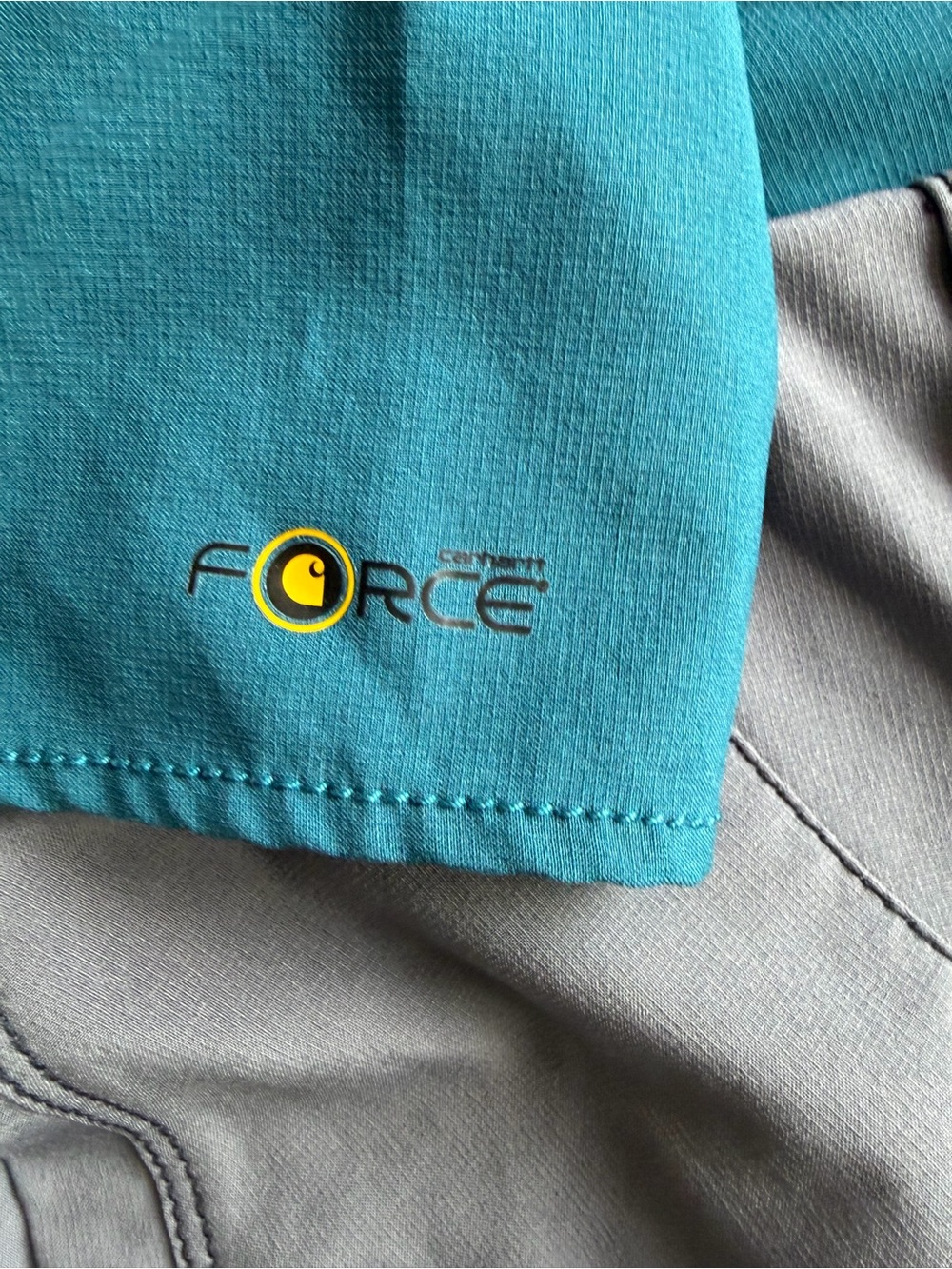 V-Neck Carhartt Medical Scrub Tops - Teal and Gray Size S - Picture 5 of 12